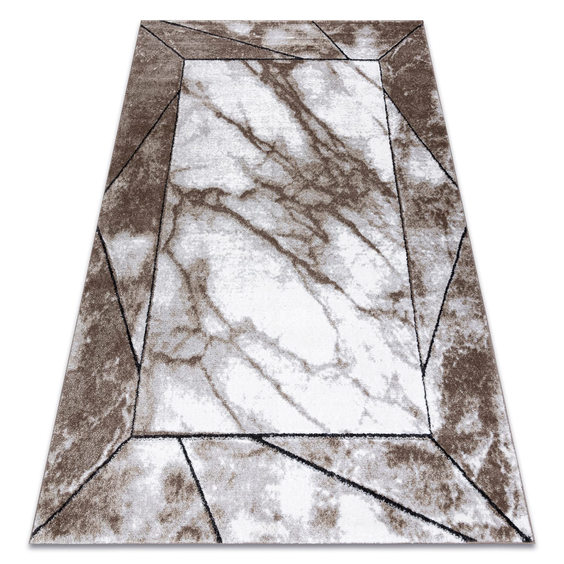 Tapis de loft moderne marron pour salon et bureau 280x370