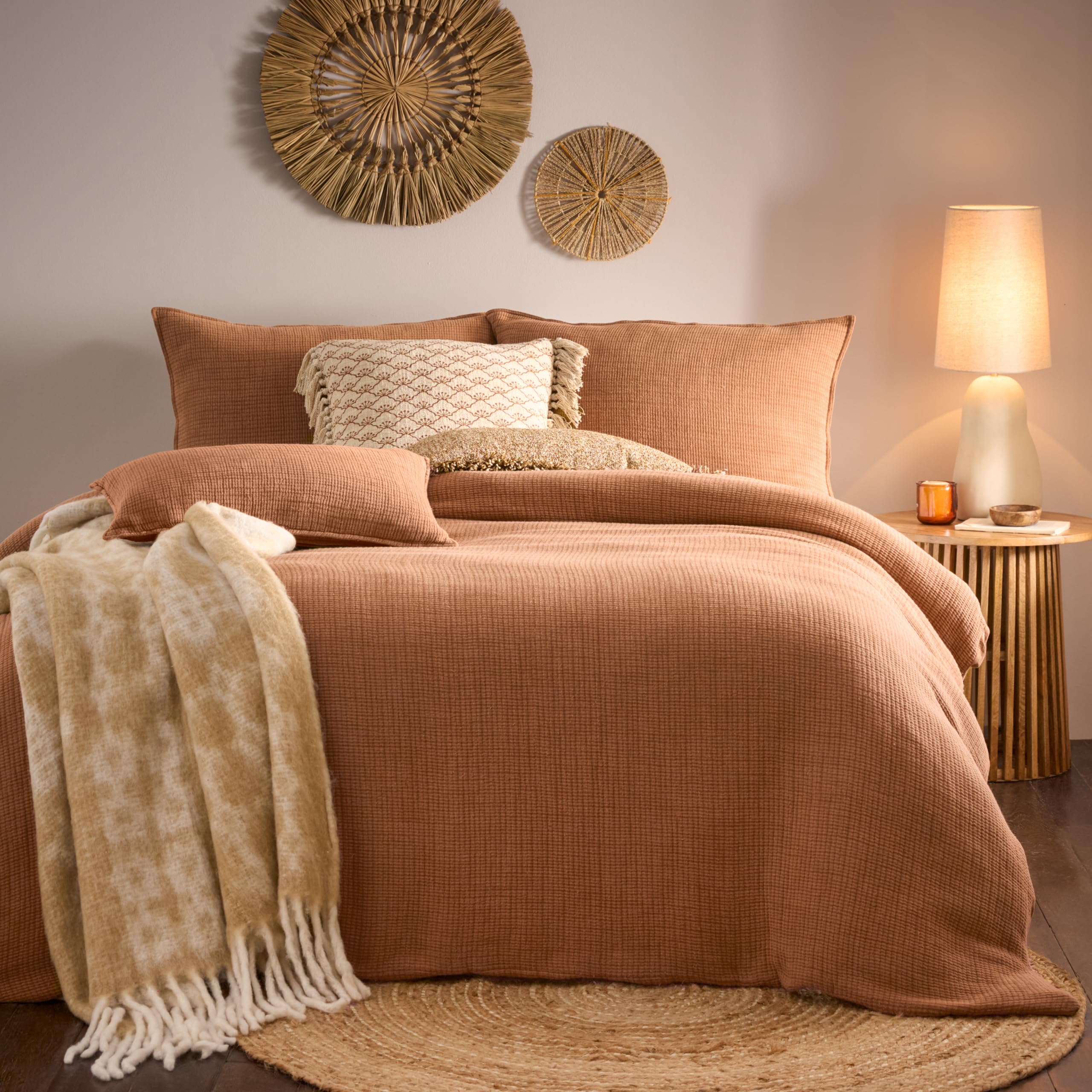 Yard Ribble Acid Washed Duvet Set Beige Double