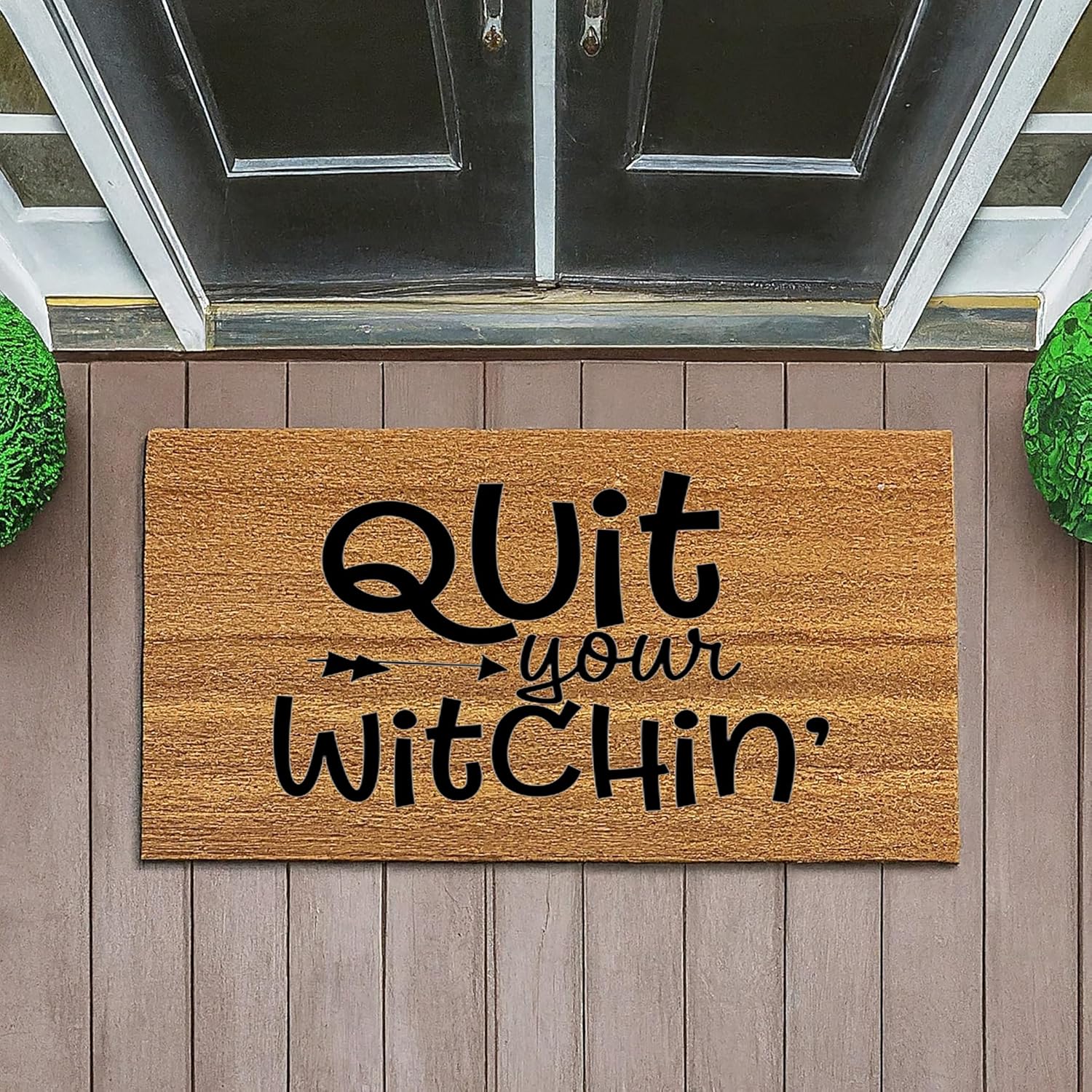 Quit Your Witchin' Halloween Doormat, Funny Fall Decor, Halloween Decoration, Spooky Welcome Mat, Humorous Front Door Rug, Seasonal Entryway Mat, Fall Doormat STK 1267