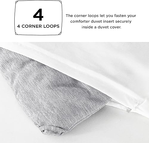 Miniatura 5 de Bedsure juego de edredón tamaño queen gris edredón con teñido catiónico con 2 fundas de almohada QueenFull 88 x 88 pulgadas 3 piezas
