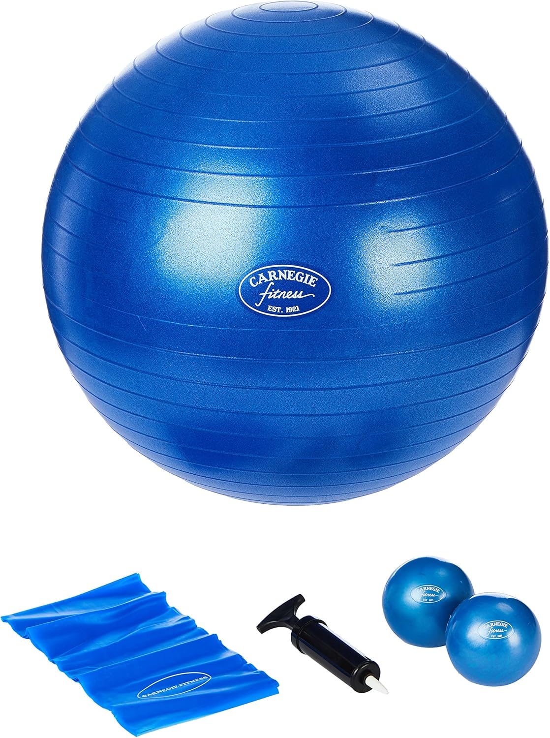 Carnegie Pilates set yakma Top 450 g Pilates Band 120 cm jimnastik topu