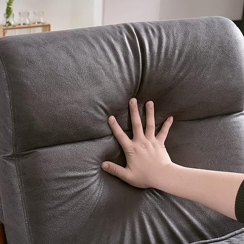 Miniatura 7 de JOYBASE Silla decorativa de descanso silla moderna de mediados de siglo silla de respaldo alto sillón con marco de madera cómoda silla de lectura