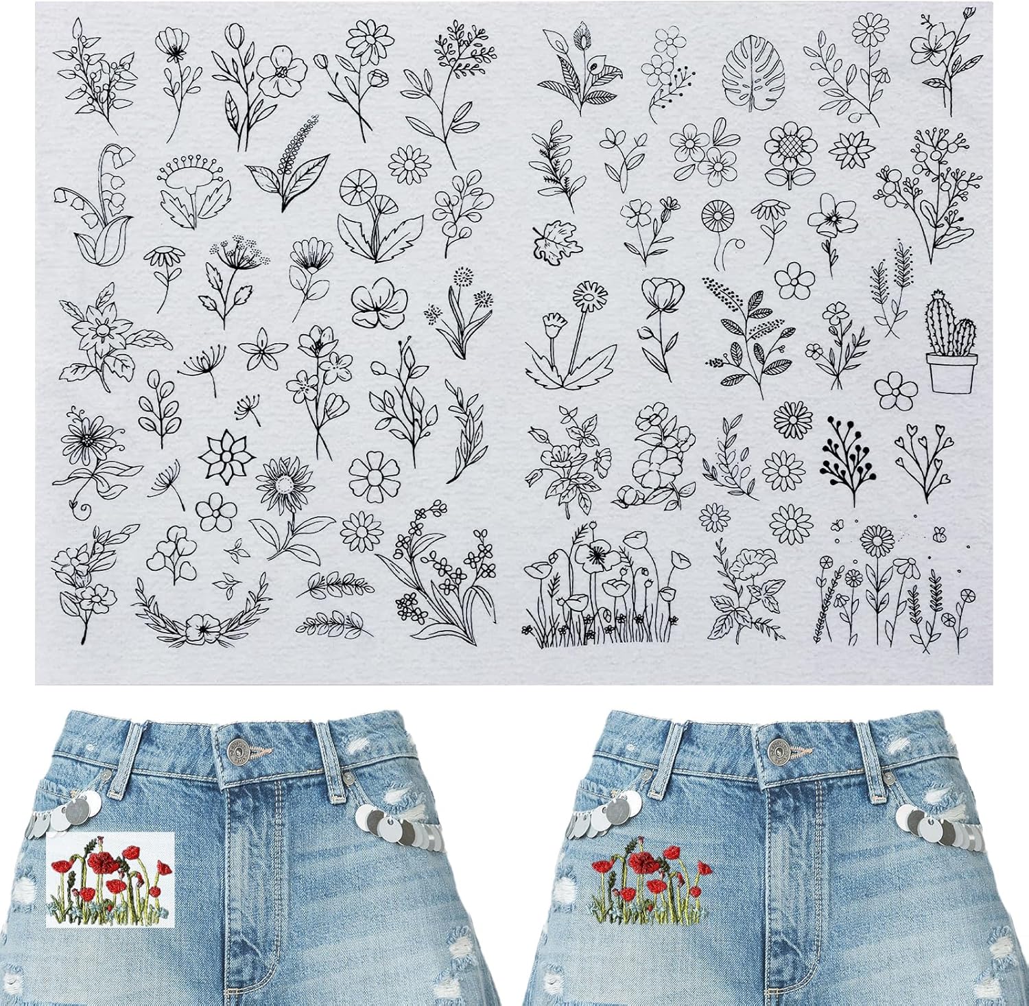 Water Soluble Embroidery Patterns,Hand Sewing Stabilizers