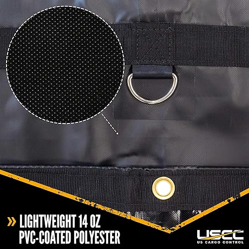 Miniatura 4 de US Cargo Control Lona de madera ligera de 3 piezas, material impermeable de poliéster recubierto de PVC de 14 onzas, protección duradera para tu