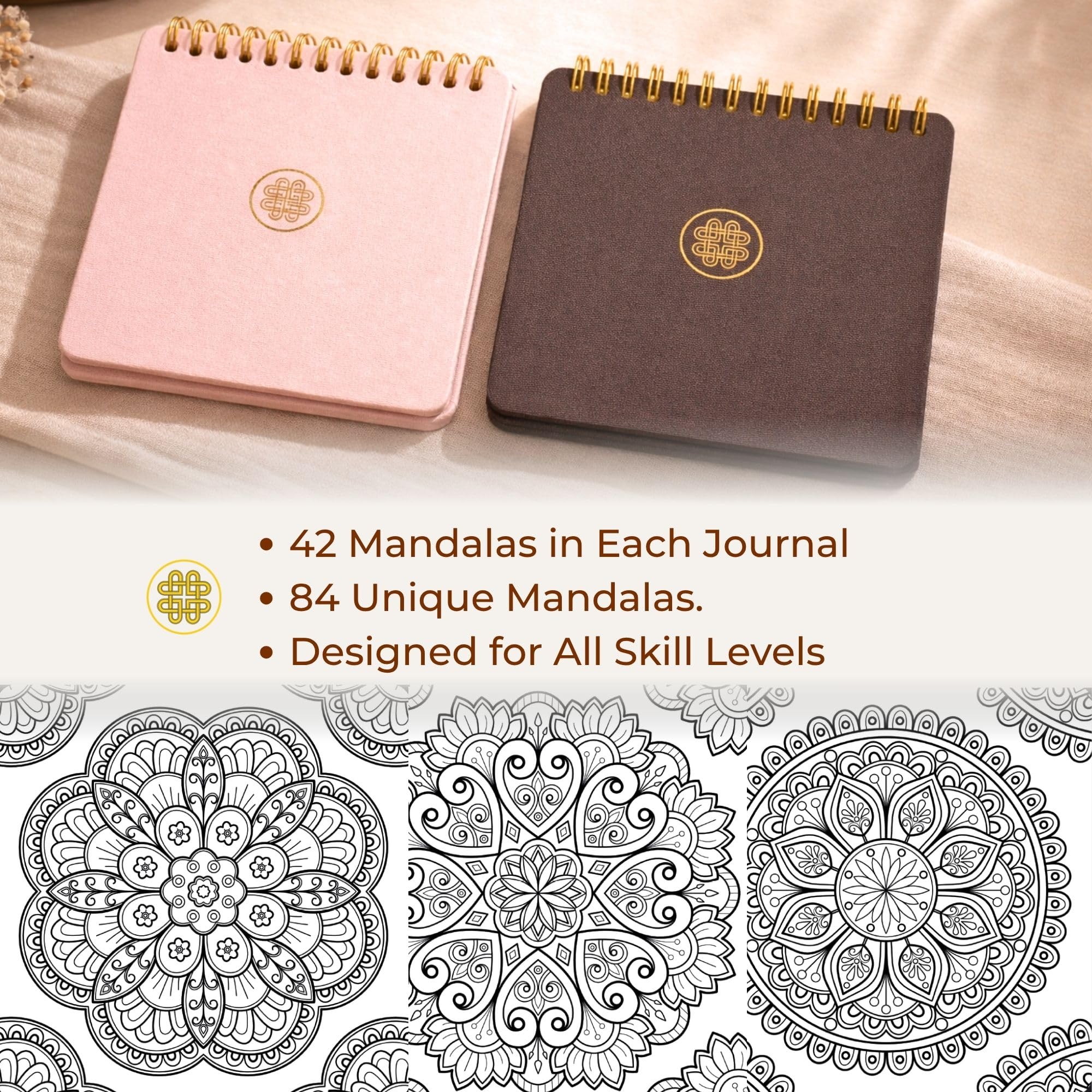 Zenn Meditation Art Set regalo per colorare mandala rosa petalo Premium Arts & Craft con 12 pennarelli a doppia punta a pennello | per calma creatività Focus |
