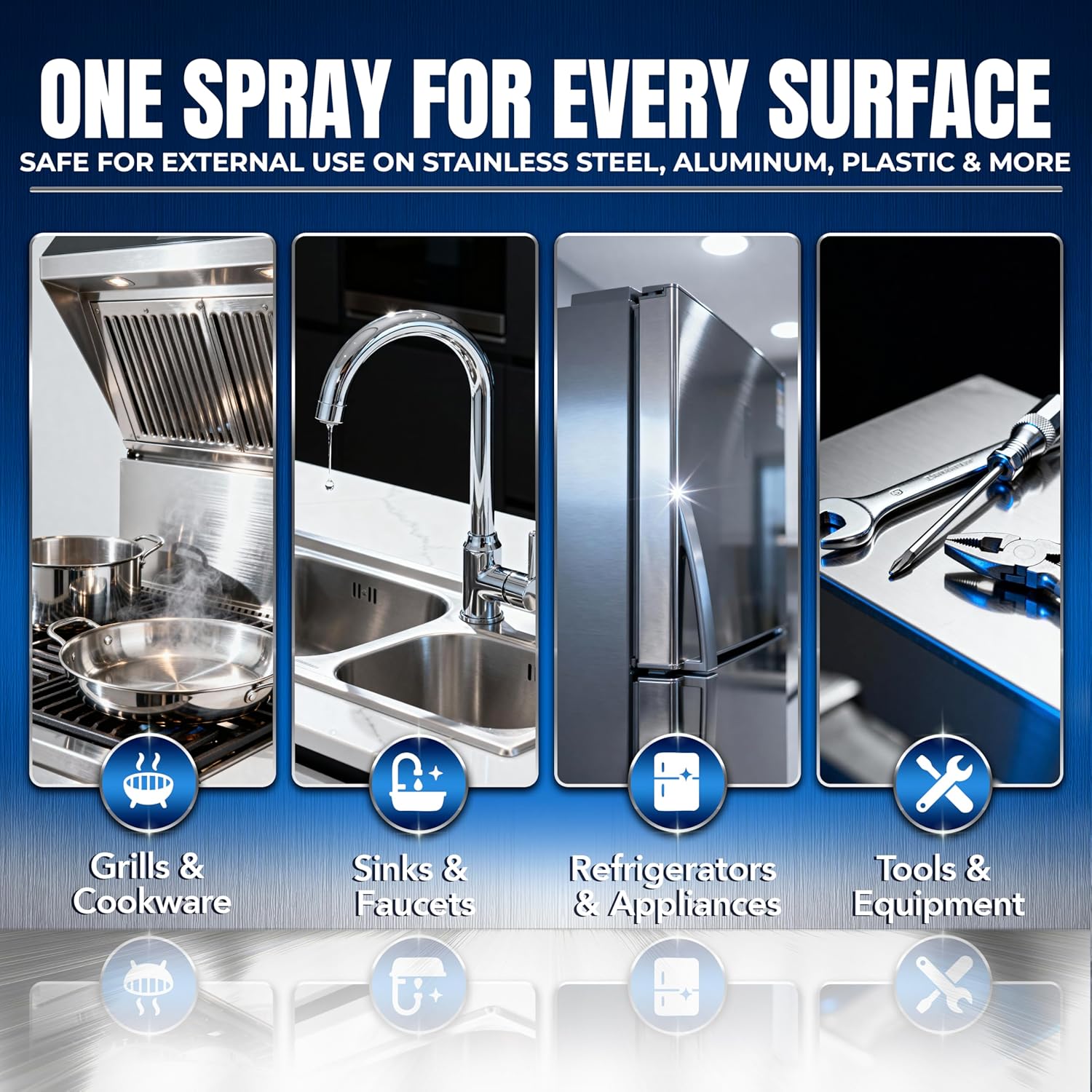 Sheila Shine 1 Gallon Stainless Steel Cleaner and Polish - Cleans, Polishes & Protects Kitchen Appliances, Refrigerators, Sinks, Ovens & Grills - Stainless Steel Sink Cleaner