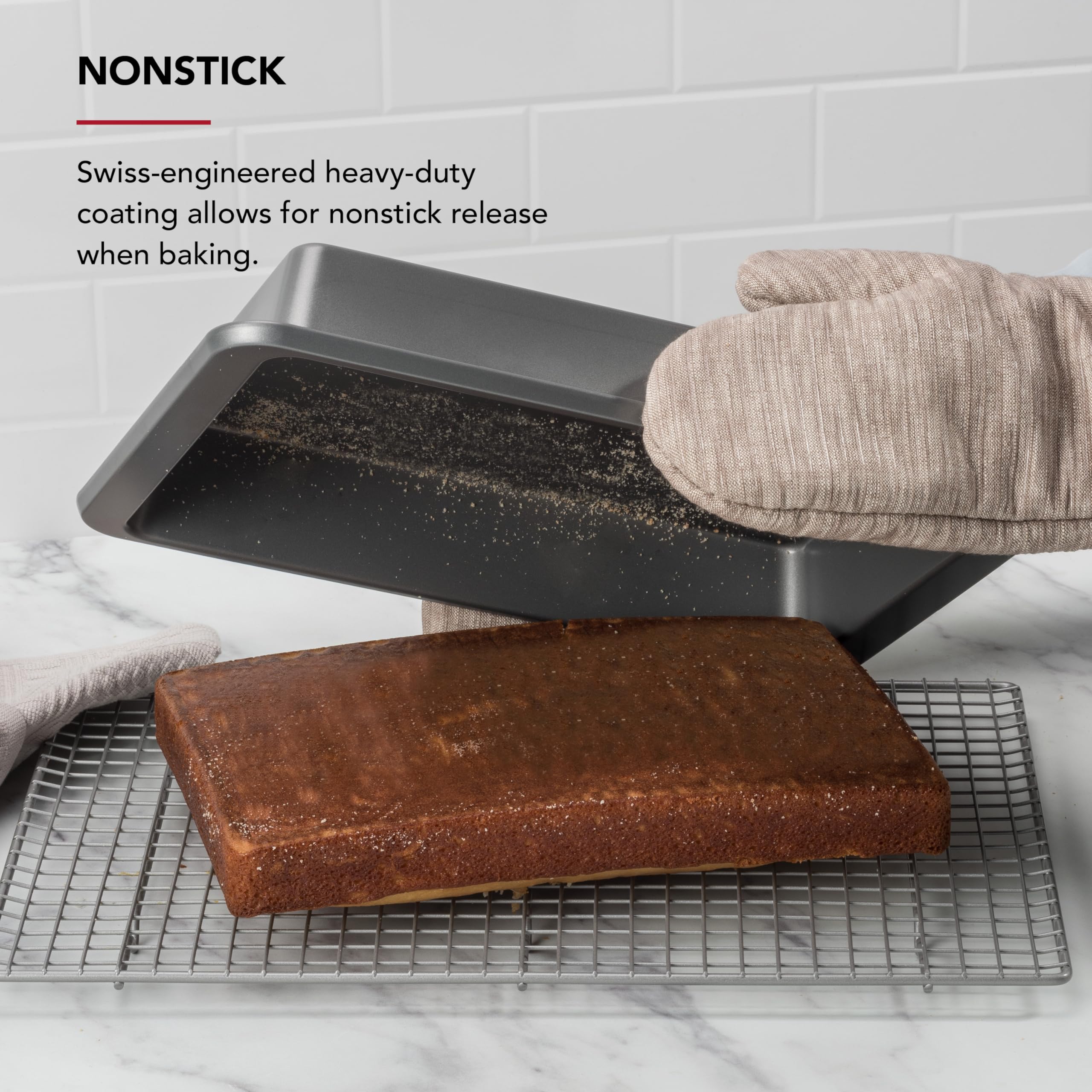 Teglia Antiaderente HusMait Per Biscotti 25,4x35,6 Cm – Resistente E Lavabile In Lavastoviglie - 2
