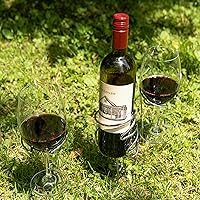 Vista 3 de TRUE Picnic Stix - Soporte para copas de vino y botellas, estacas cromadas para bebidas al aire libre, soporte para tazas de patio, juego de 3, se
