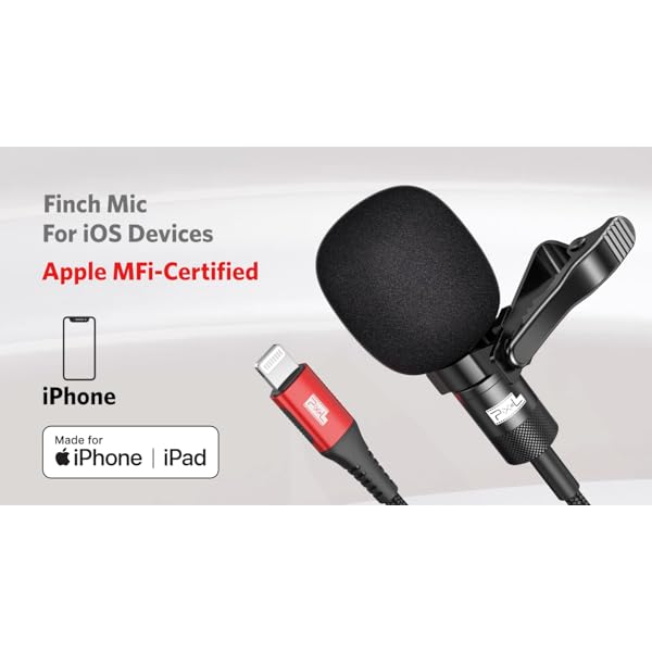 Pixel Professionelles Lavalier Mikrofon mit 3m MFi-Zertifizierte Lightning Kabel, Omnidirektionales Mikrofon für iPhone… – Bild 8