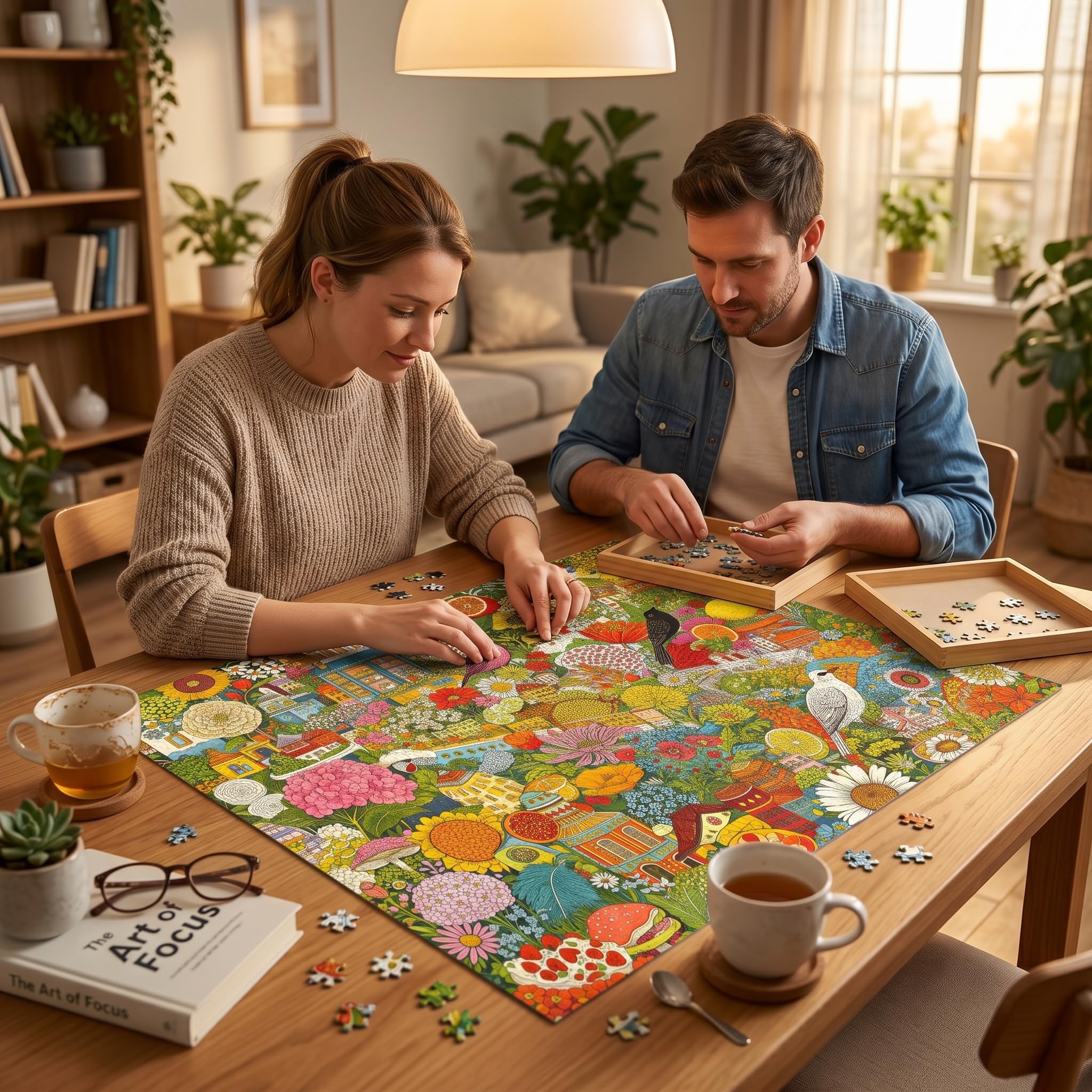 1000 Piece Botanical Puzzle - Fantasy Garden -7