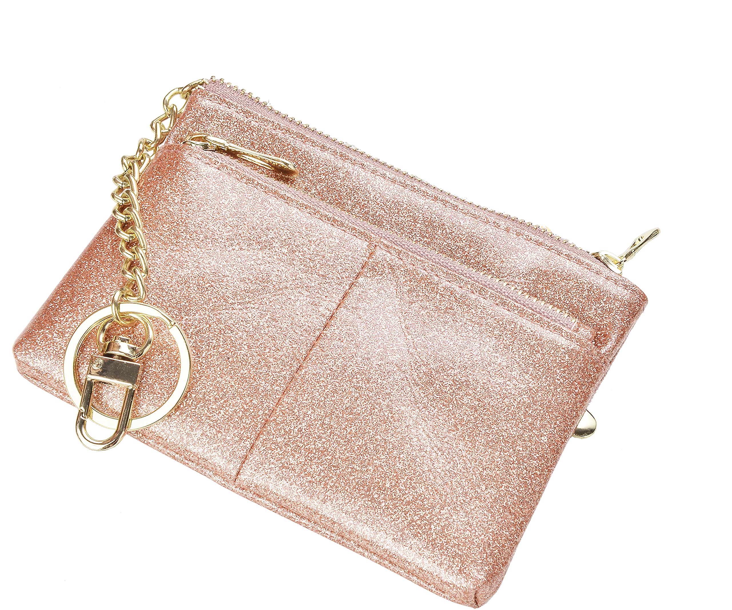 Beurlike Womens RFID Coin Purse Change Wallet Small Leather Card Holder Keychain