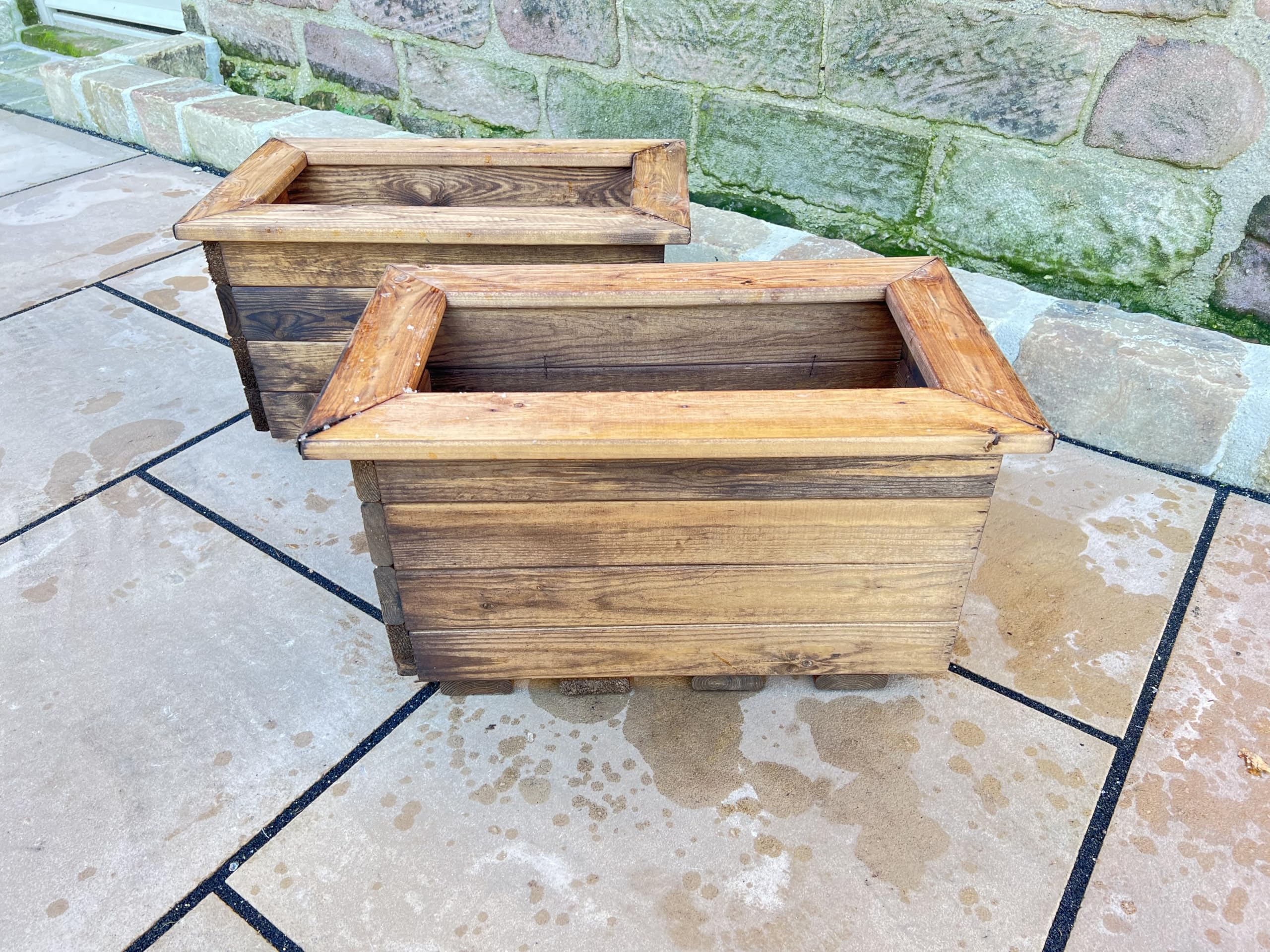 Charles Taylor Garden Furniture Brown Charles Taylor 2 Piece Country Regular Rectangular Garden Trough L340xw580xh320mm
