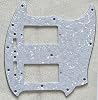 Pick Guard For Fender Mustang With PAF Humbucker Style Guitar Pickguard Scratch Plate (4-Ply White Pearl)
