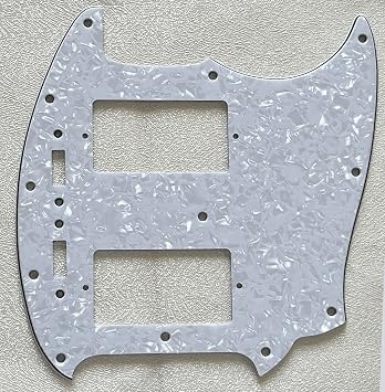 Pick Guard For Fender Mustang With PAF Humbucker Style Guitar Pickguard Scratch Plate 4-Ply White Pearl