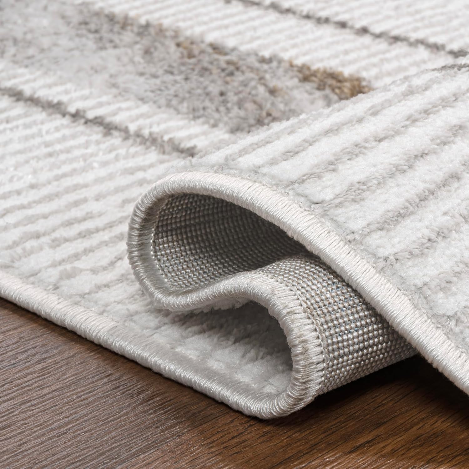 JONATHAN Y Marble Pattern High-Low Silver/Gold Indoor Area Rug, 3x5, Athens Classic Border, Easy-Cleaning for Living Room, Bedroom, Kitchen, Pet Friendly, Non-Shedding (CAR102C-3)