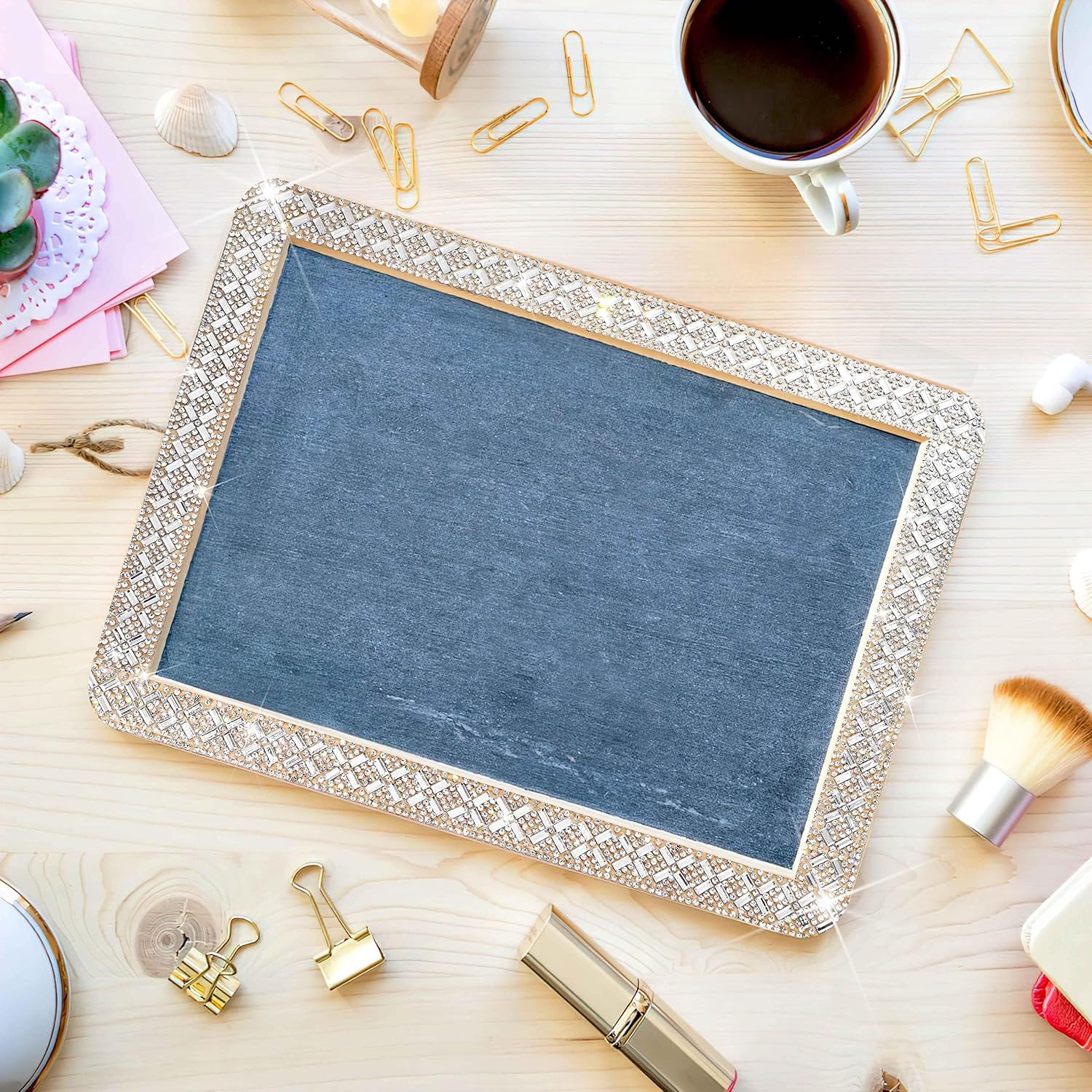 Locacrystal Rhinestone Strips, Self Adhesive & Iron On Bling Crystal Rhinestone Ribbon, Cut to Size Diamond Trim for DIY Craft Clothes Shoes Bags Phone case Furniture Car Decor(2cm×6m,Sliver/Clear)