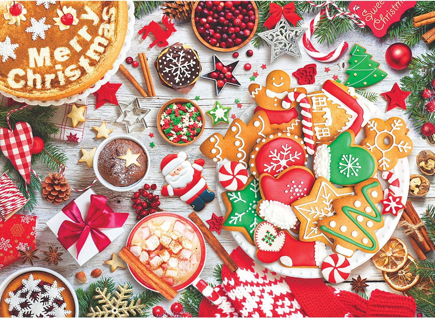 Eurographics Puzzle in Tin: Christmas Table, 1000 Piece Puzzle for Adults