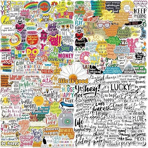 200 calcomanías inspiradoras motivacionales positivas para adultos, adolescentes, niños, vinilo de afirmación para botella de agua, diario,