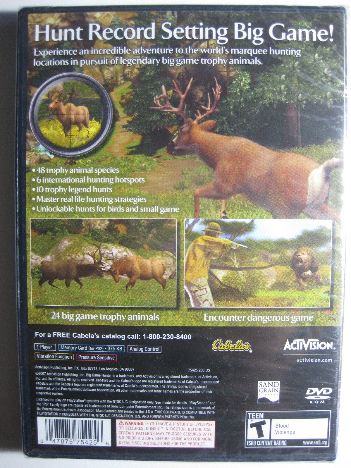 Cabela's Big Game Hunter 2008 - PlayStation 2 : Amazon.ca: Video Games