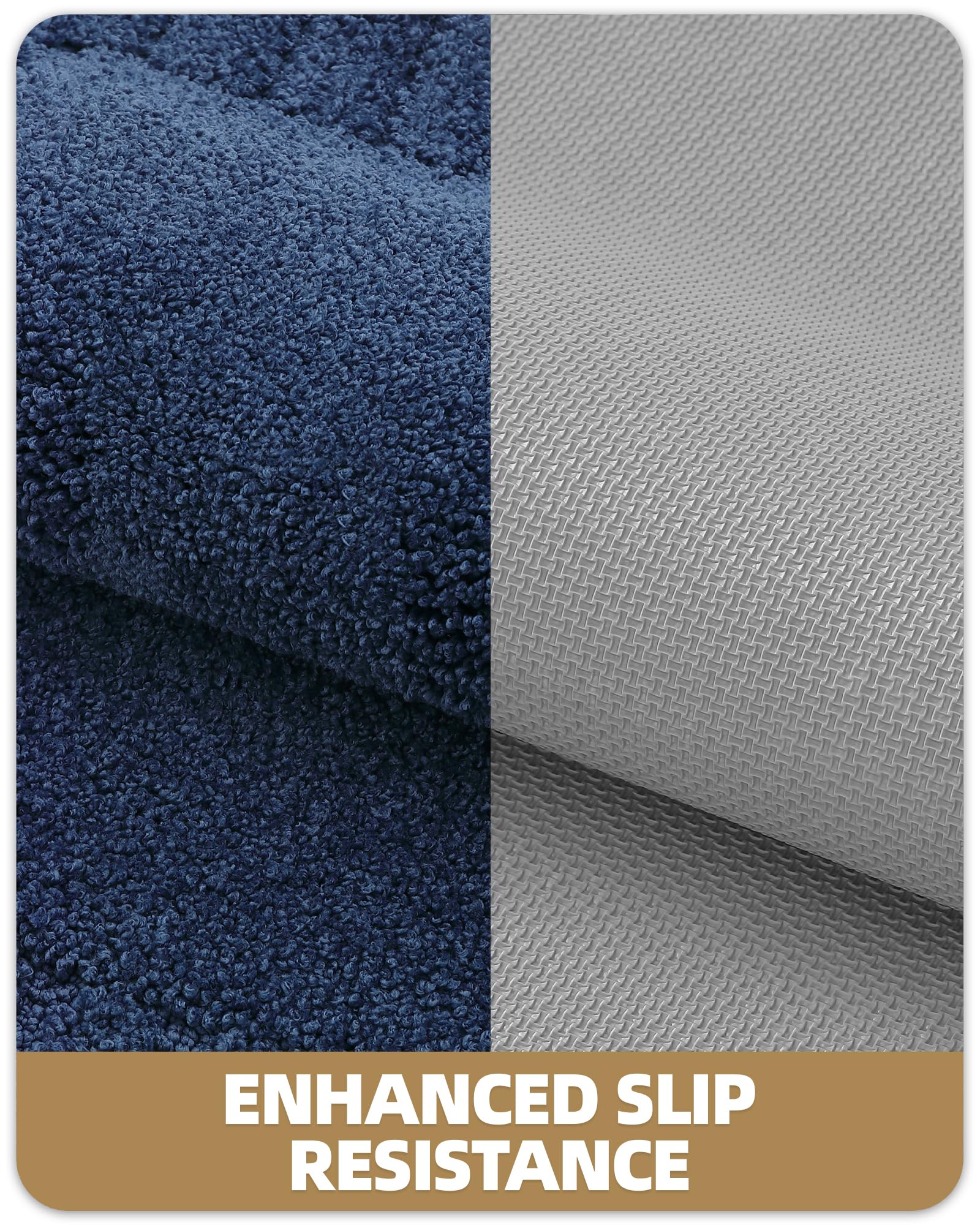 Tappeto Bagno 60x90 Cm COLOR&amp;GEOMETRY - Antiscivolo, Assorbente, Lavabile, Grigio Scuro