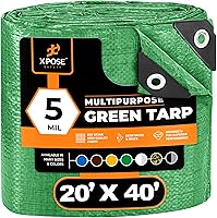 Vista 129 de Xpose Safety - Lona de polietileno ligera azul – Funda protectora multiusos, paño de goteo – duradero, impermeable, resistente a la intemperie