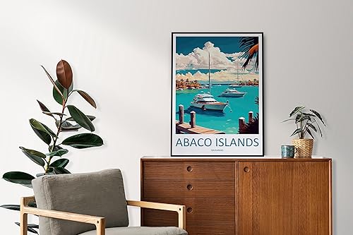 Miniatura 3 de Abaco Islands Travel Print Wall Art Abaco Islands Wall Hanging Home Décor Abaco IslandsArt Lovers Wall Art Caribbean Travel Print