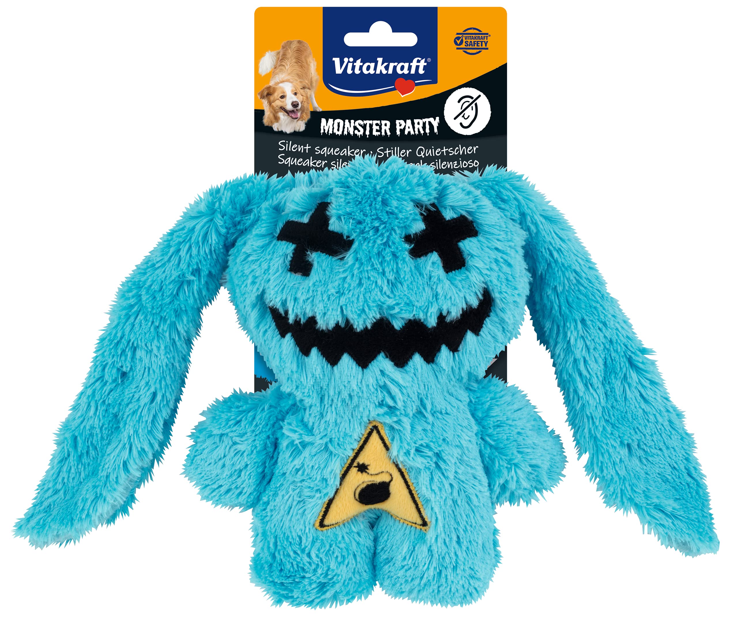 Jouet peluche pour chien lapin Vitakraft Monster Toys bruiteur silencieux anti stress