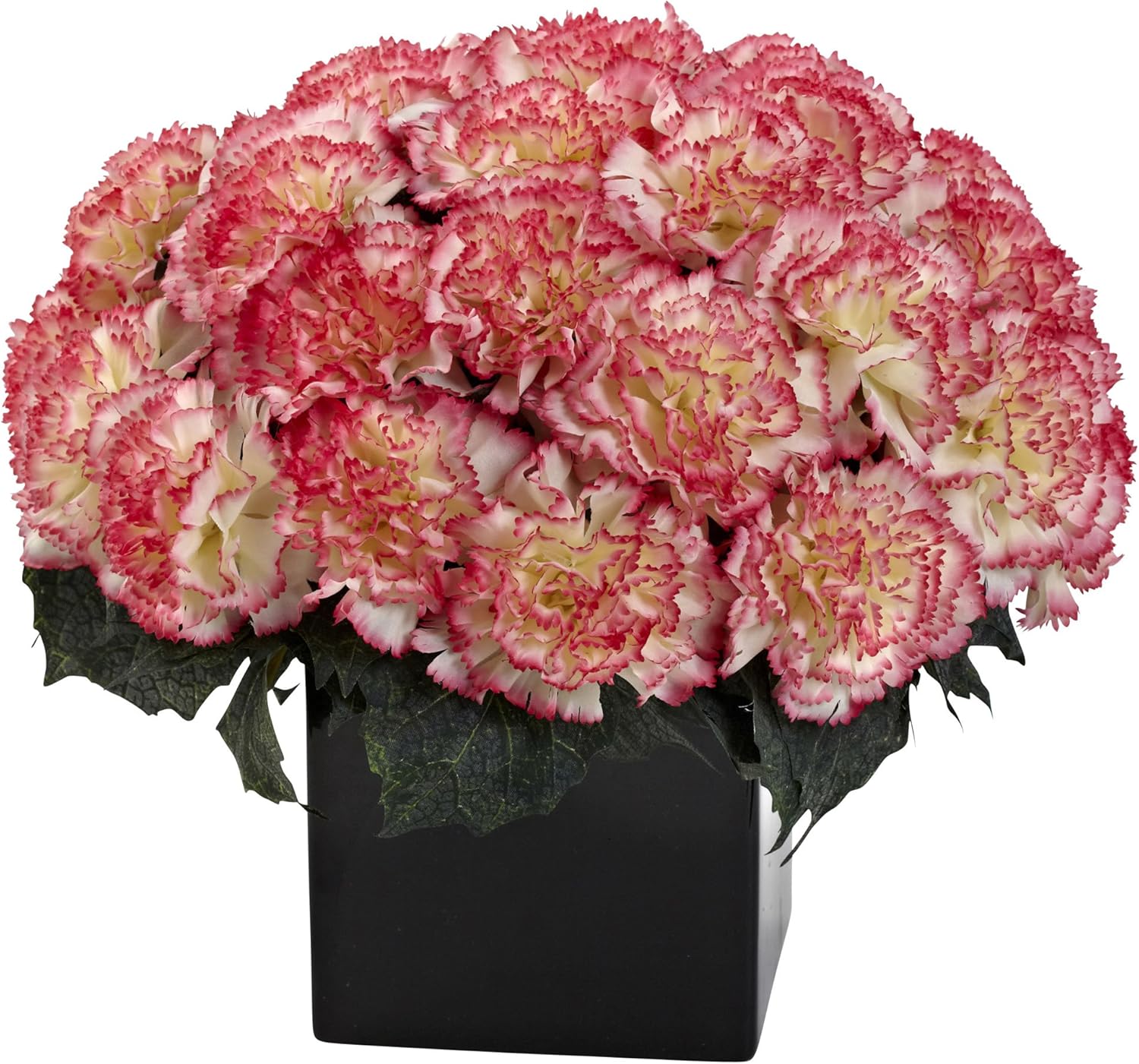 Nearly Natural 1372-CP Carnation Arrangement, Cream Pink