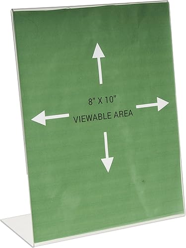 Miniatura 10 de LHA-8514 - Soporte de acrílico inclinado para letreros de 8.5 x 14 pulgadas - Soporte de mesa de plexiglás para tarjetas de menú - Marco de fotos de