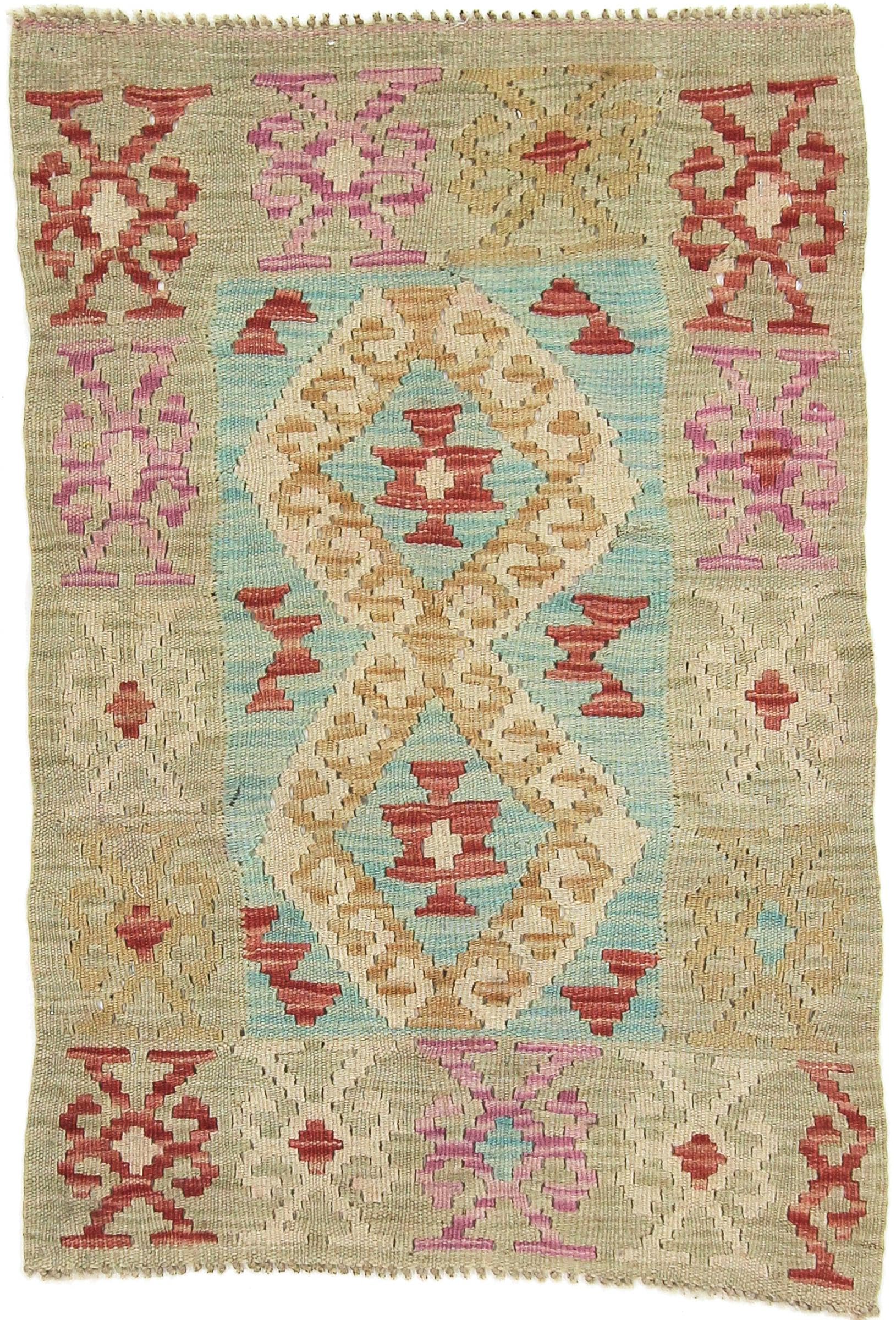 Tapis en laine Kilim Afghan 60x89 cm pour créer un coin lecture cosy