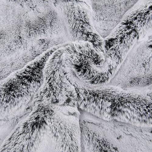 Miniatura 51 de Juego de 2 fundas de almohada de piel sintética de conejo de 20 x 20 pulgadas, fundas de almohada cuadradas decorativas de felpa peludas acogedoras