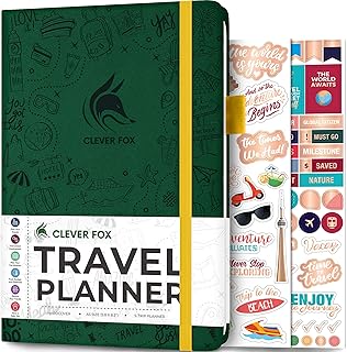Clever Fox Travel Journal – Vacation Planner with Budget Plan, Packing L...