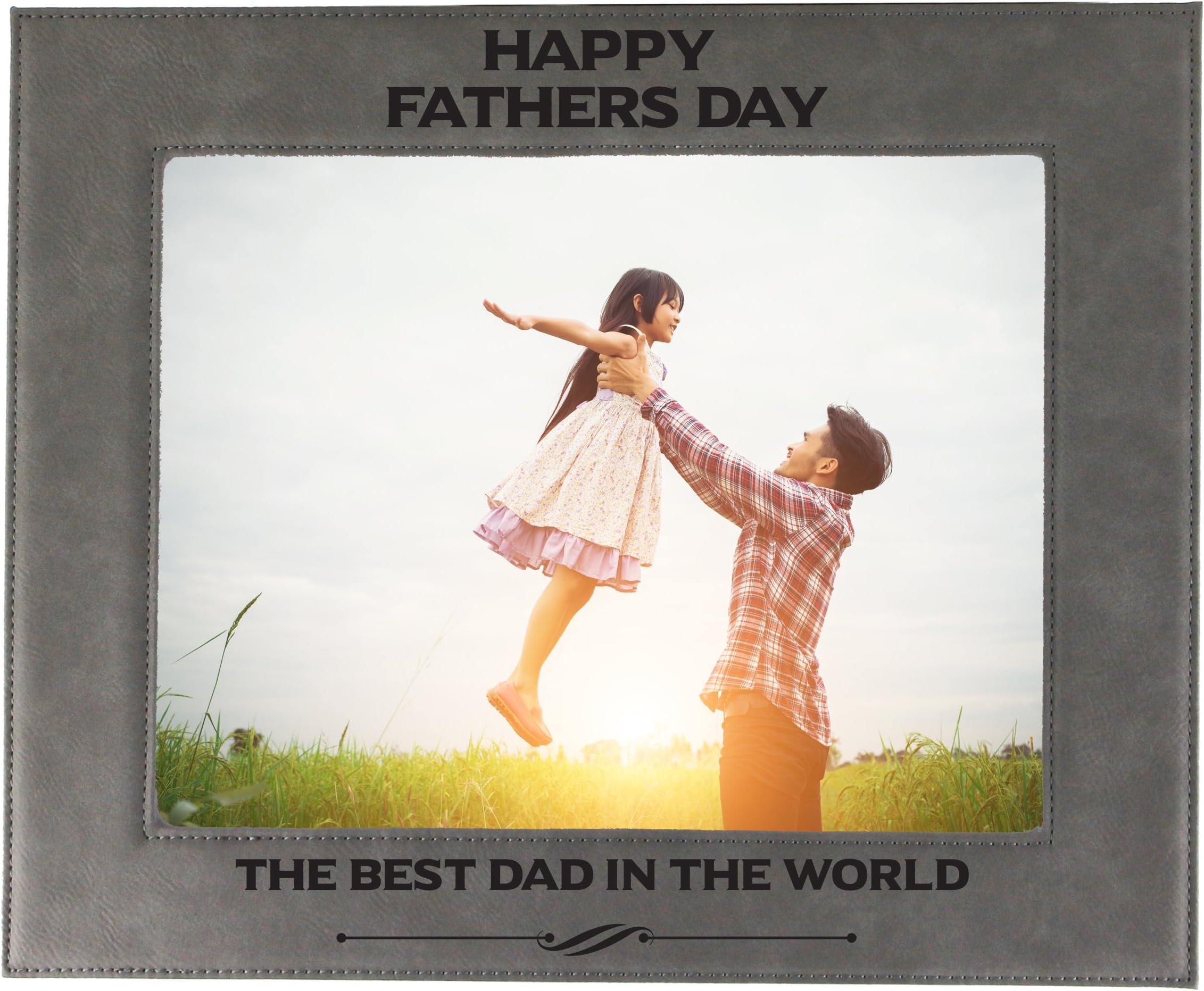 Personalized Dad Picture Frame - Fathers Day Photo Frames - Custom Engraved (8 x 10)