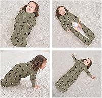 Vista 7 de Saco de dormir de manga larga, bolsa de dormir para bebé 100% algodón de 0-18 meses, manta vestible súper suave, saco de dormir para niños pequeños