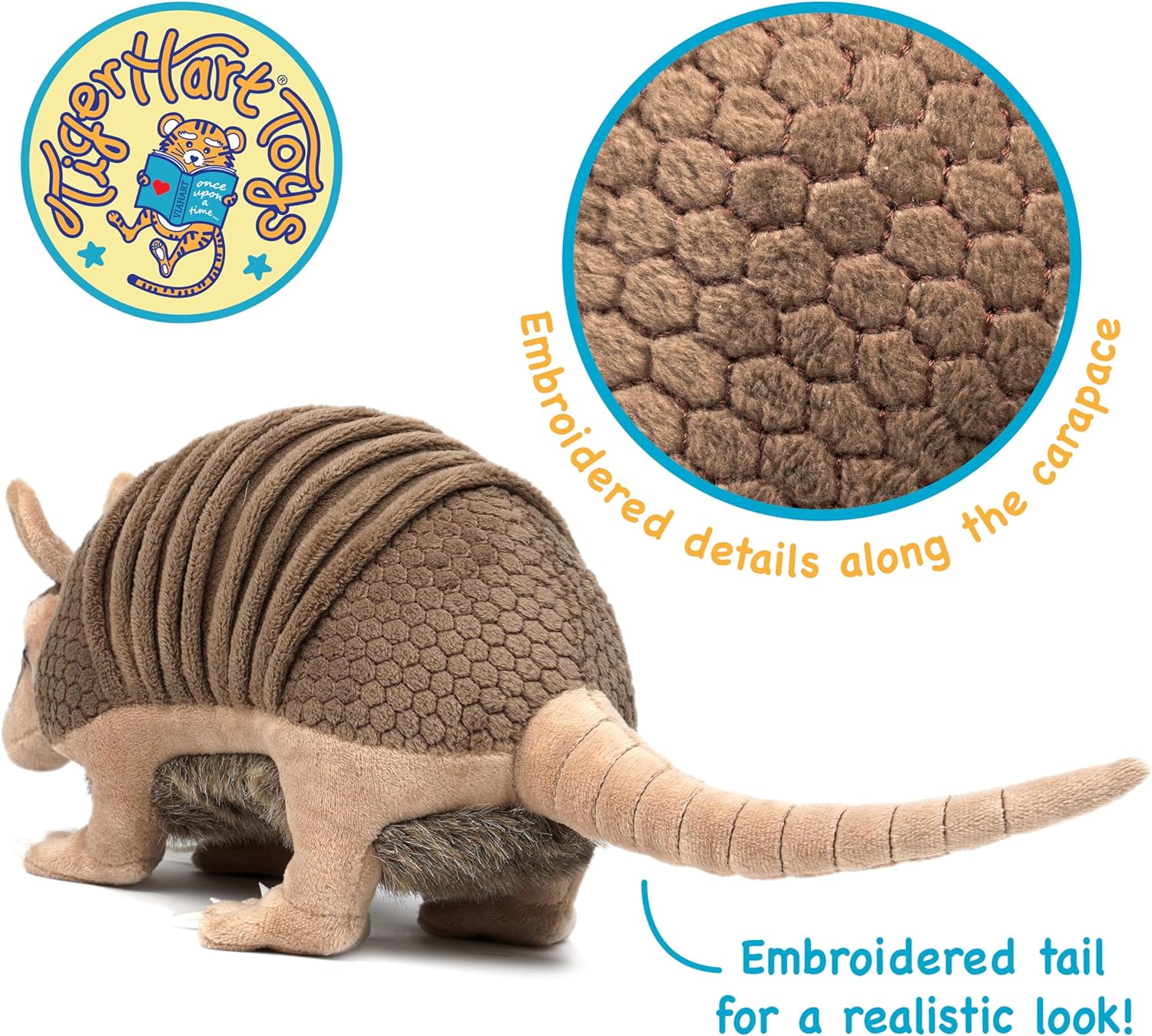 TigerHart Mike The Armadillo - 9 Inch (Tail Measurement not Included!) Stuffed Animal Plush