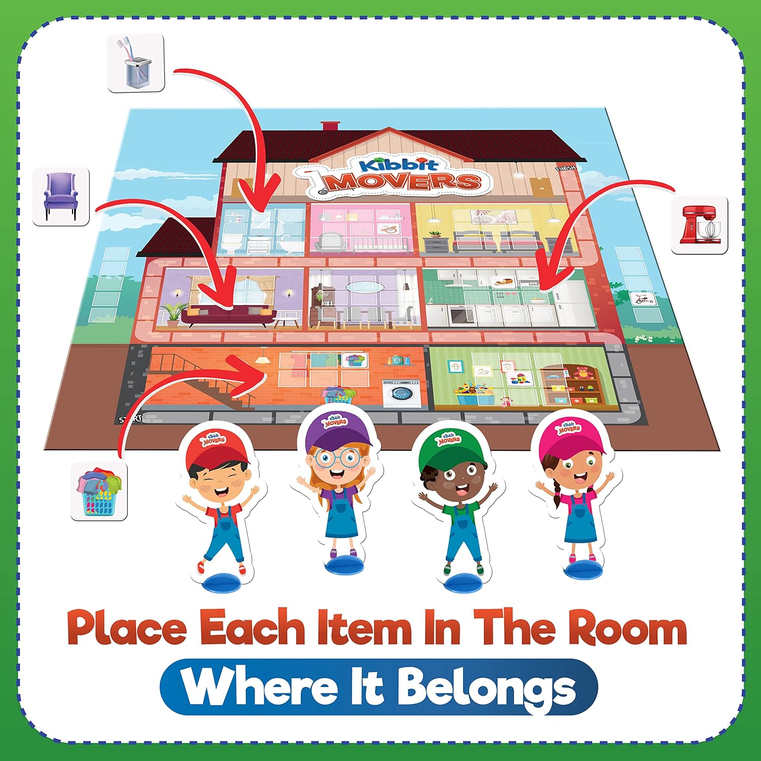 Movers - Educational Board Game for Improving Categorization, Vocabulary, and Receptive and Expressive Language Skills