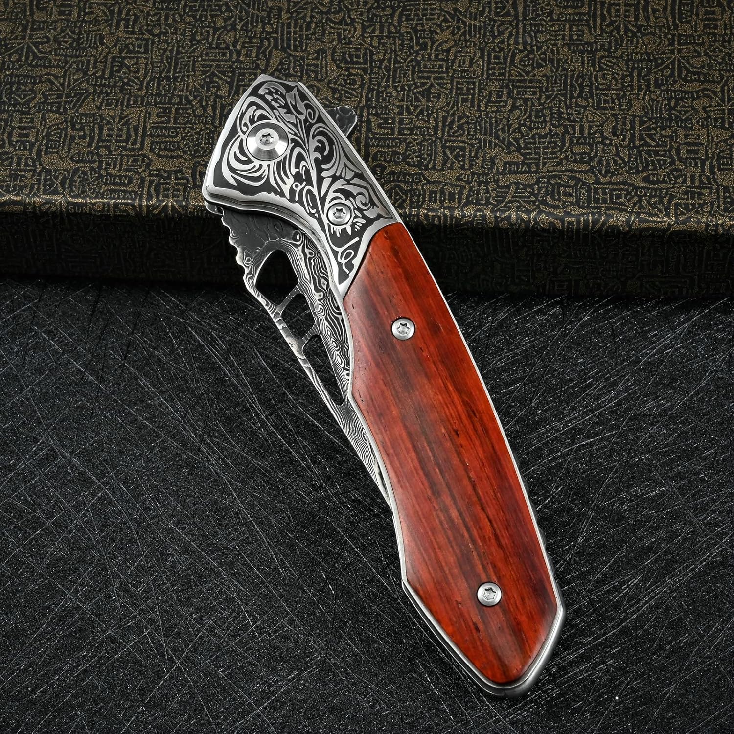 Knives VG10 Damascus Pocket Knife for Men,Flipper tactical self defense Folding Knife for Camping,Survival,Hunting, Fishing and EDC (SD618A)