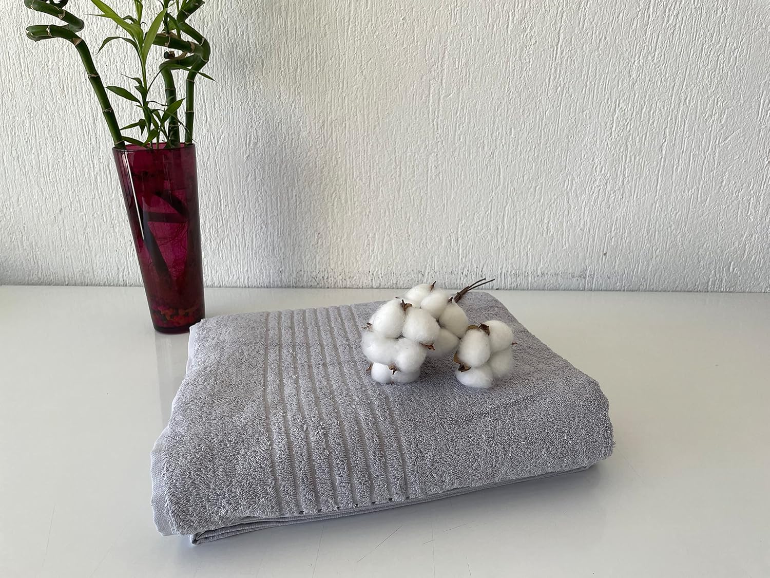 100% Cotton Turkish Towels for Bath Hotel and Spa, Oversized Bath Towels, Soft and Absorbent Bath Sheet, Gray (1)