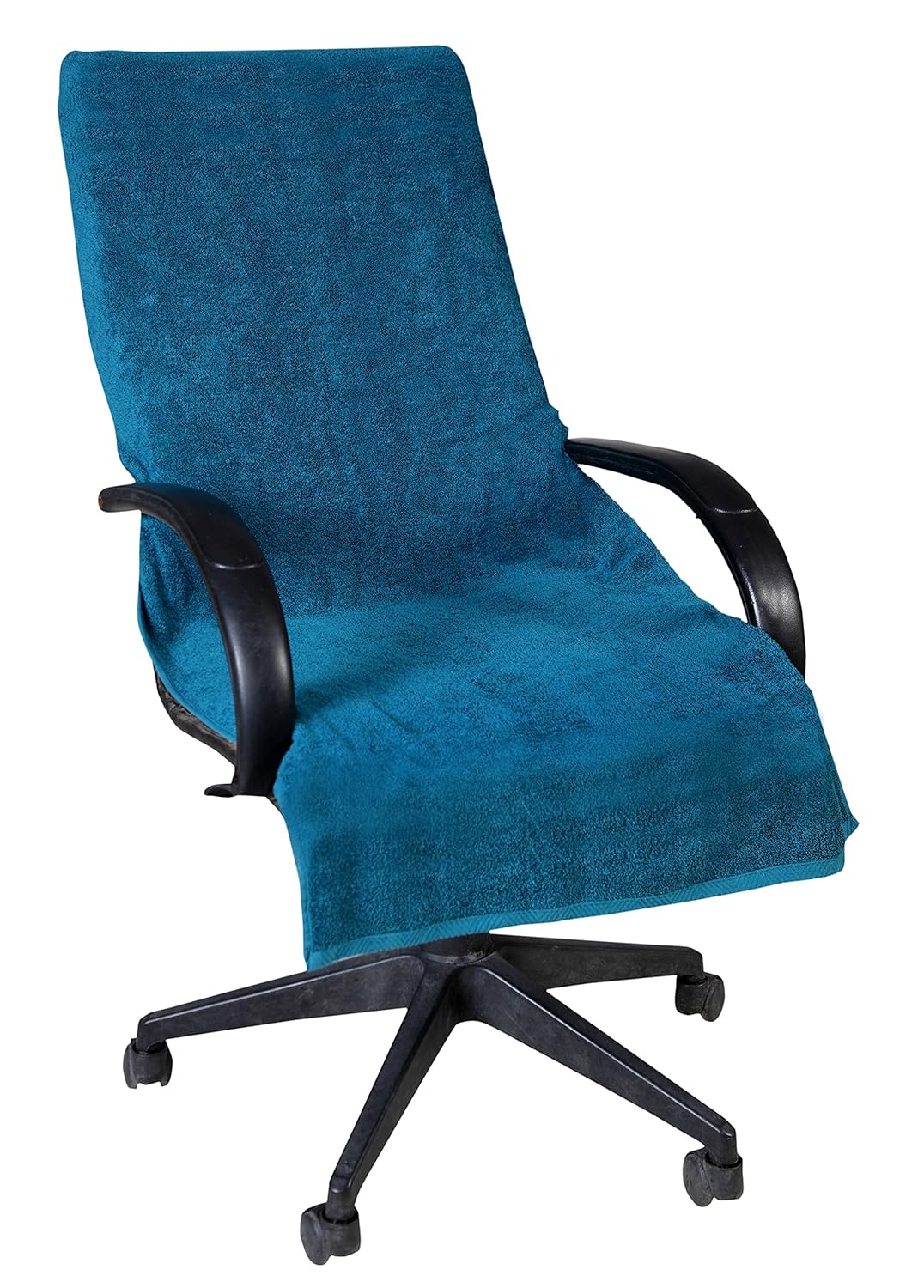FASH Home Office Chair Towel | Luxury Car Seat Towel Cover | 100% Superfine Cotton | 550 GSM Large Size with Tie Knot | Teal | Pack of 1 - Amazon product rated Grade A