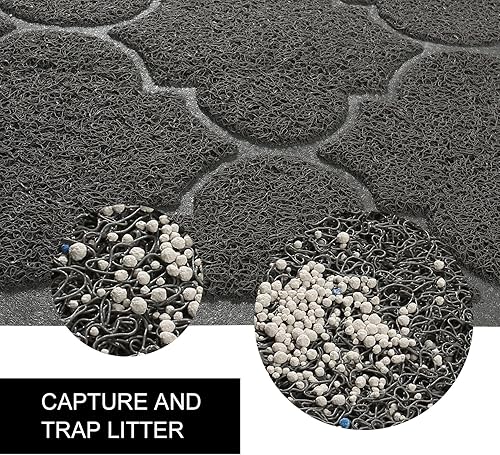 Miniatura 5 de Alfombrilla de arena para gatos tamaño XL súper grande libre de ftalatos fácil de limpiar duradera suave en las patas tamaño grande de 47 x 36