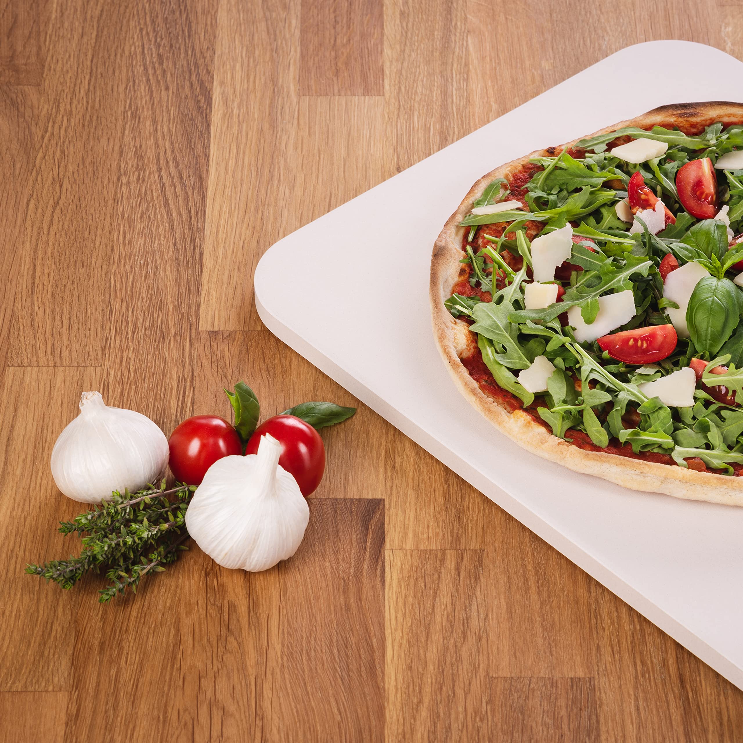 Blumtal - Pierre a pizza en cordiérite pour four et grill à gaz pour une cuisson homogène, une pâte croustillante et une pizza traditionnelle