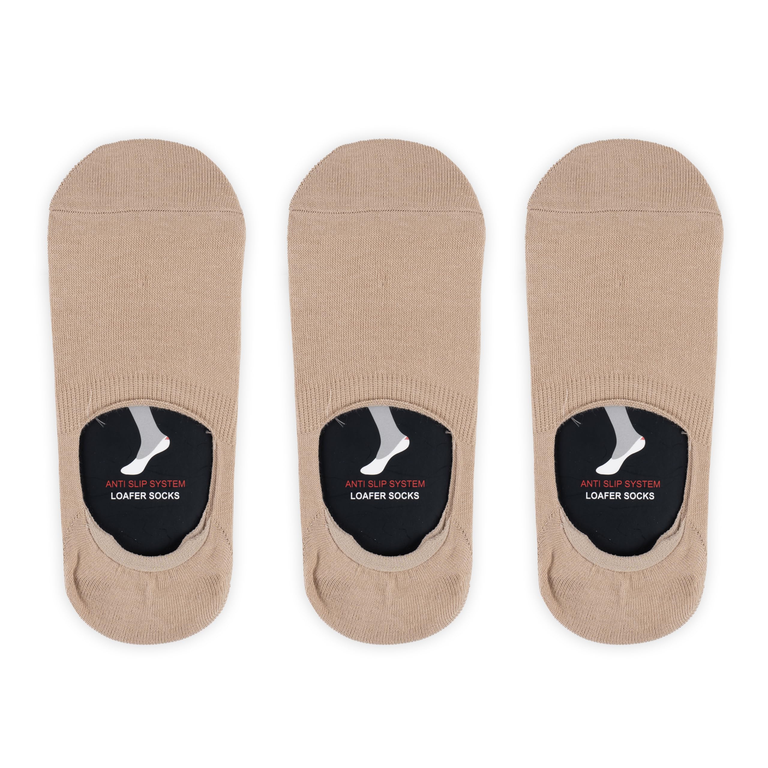 balenzia SocksXpress Men's Cushioned Cotton No Show Socks with Anti Slip Silicon System - Pack of 3 Loafer Socks-picture-11