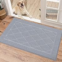 Vista 44 de BEQHAUSE Tapete para puerta de 20 x 32 pulgadas, tapete antideslizante para puerta, lavable, tapete para puerta de perro, resistente a las manchas