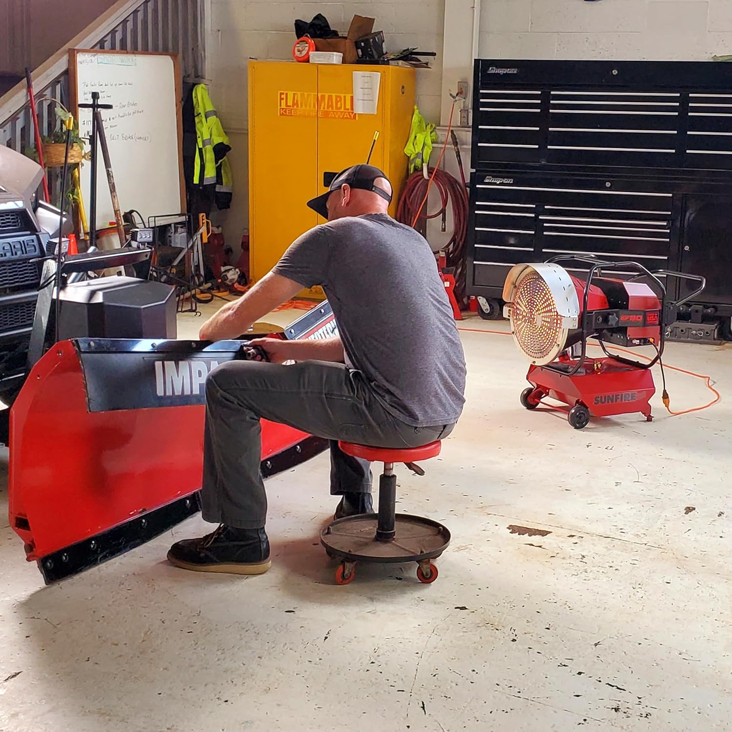 SUNFIRE Radiant Heater - 80,000 BTUs Diesel/Kerosene Portable Industrial Heater with Quiet, Odorless Design & USA Made - SF80