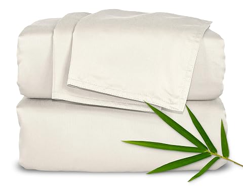Pure Bamboo King Sheets Genuine 100 Organic Viscose Derived from Bamboo Bed Sheet Set Luxuriously Soft Cooling Double