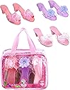 PRINCESS EXPRESSIONS 3 Pack Dress Up Kids Royalty Heels - Pretend Play High Heels for Kids, Princess Play Dress Shoes - Toddler Size 7-10