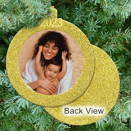 Miniatura 3 de Expressly Yours! Adorno de fotos de Navidad  Adornos de imagen 2023 para decoración de árbol de Navidad  Diseño magnético de fácil carga  Incluye