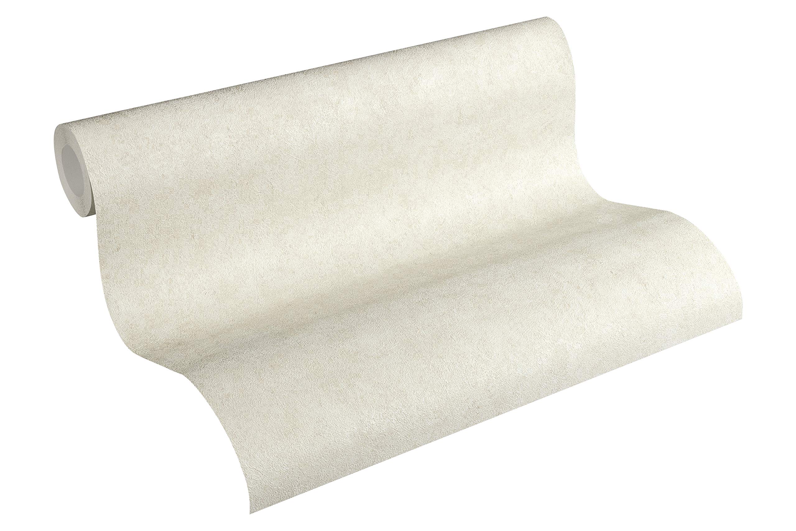As Creation Bricoflor Non-Woven WallpaperPlain Wallpaper In BeigeCream10,05 X 0,53 M from B&Q
