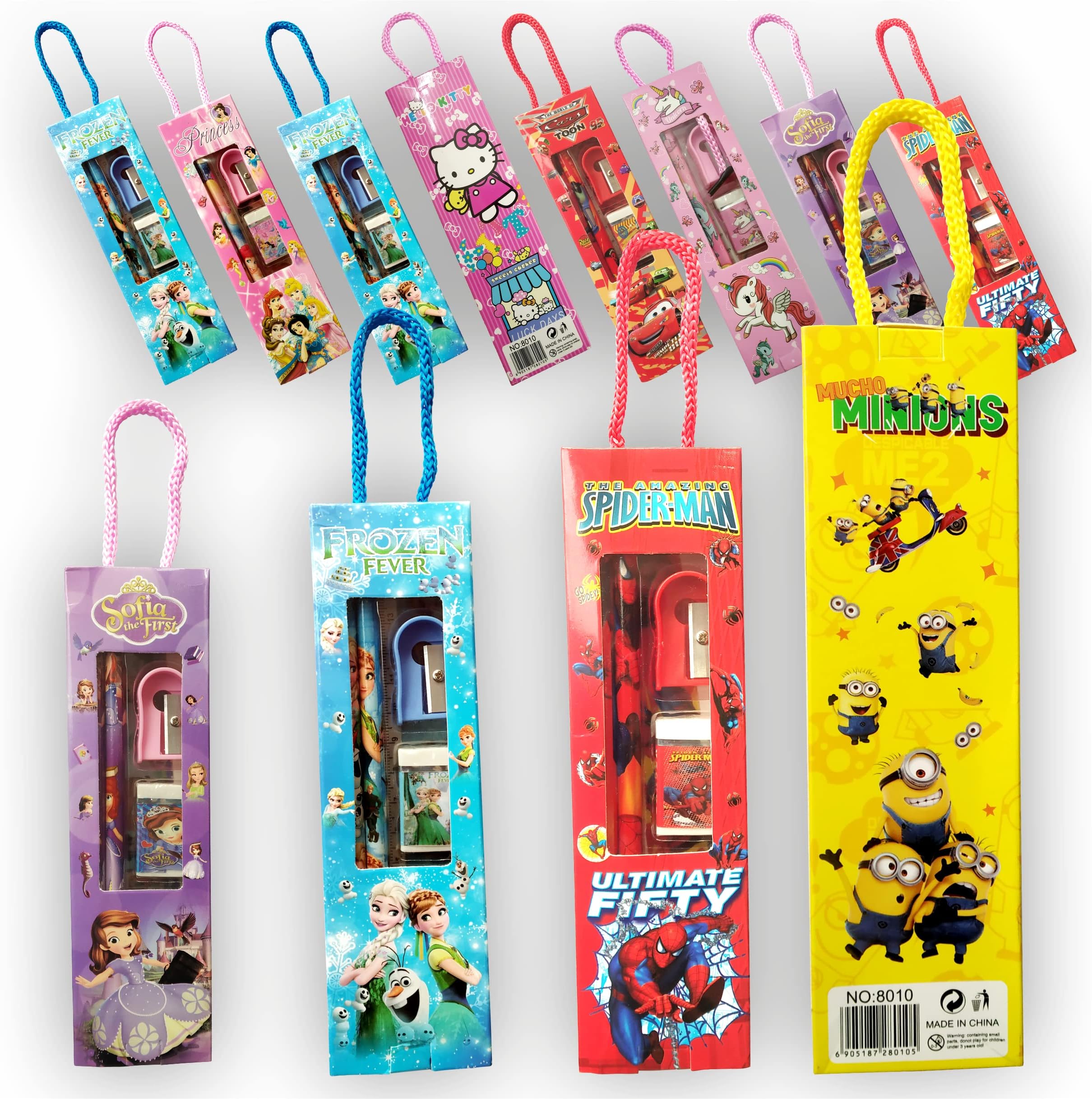 - SNAPTRON Return Gifts for Kids Stationary pack of 12| Birthday Return Gifts for Kids| Stationary Kit for Kid Return Gift for 3 4 5 6 7| Cartoon theme Stationery Kit for Kid Return Gift