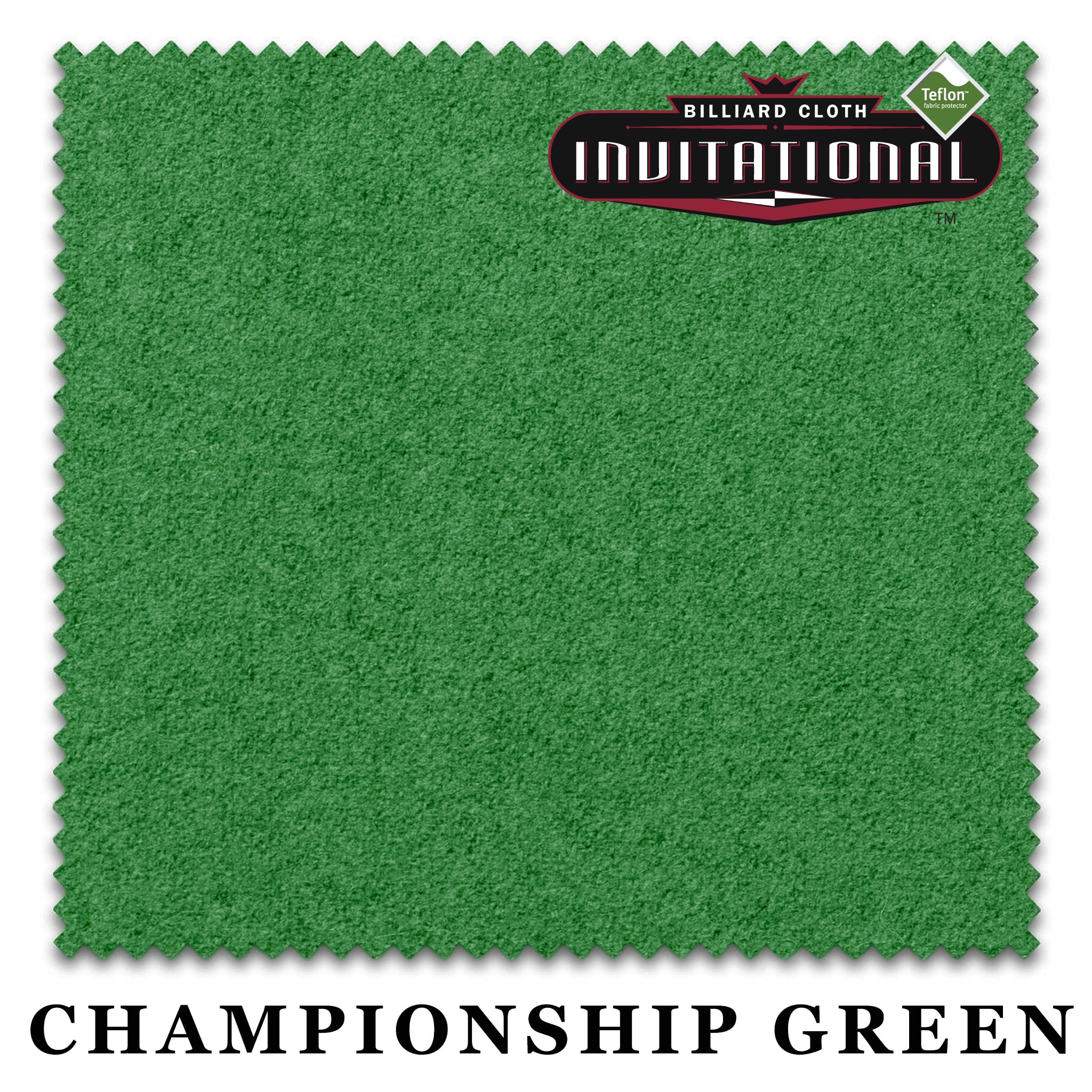 Championship Invitational Teflon Billiard Pool Table Felt Cloth – w/Spots – Pre-Cut Rails – Authorized Dealer (Championship Green, 10 ft)